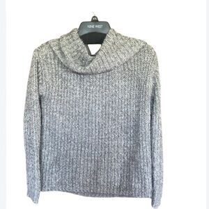 Offer $15 Premise sweater soft cowlneck ribbed w stretch grey preppy casual cozy